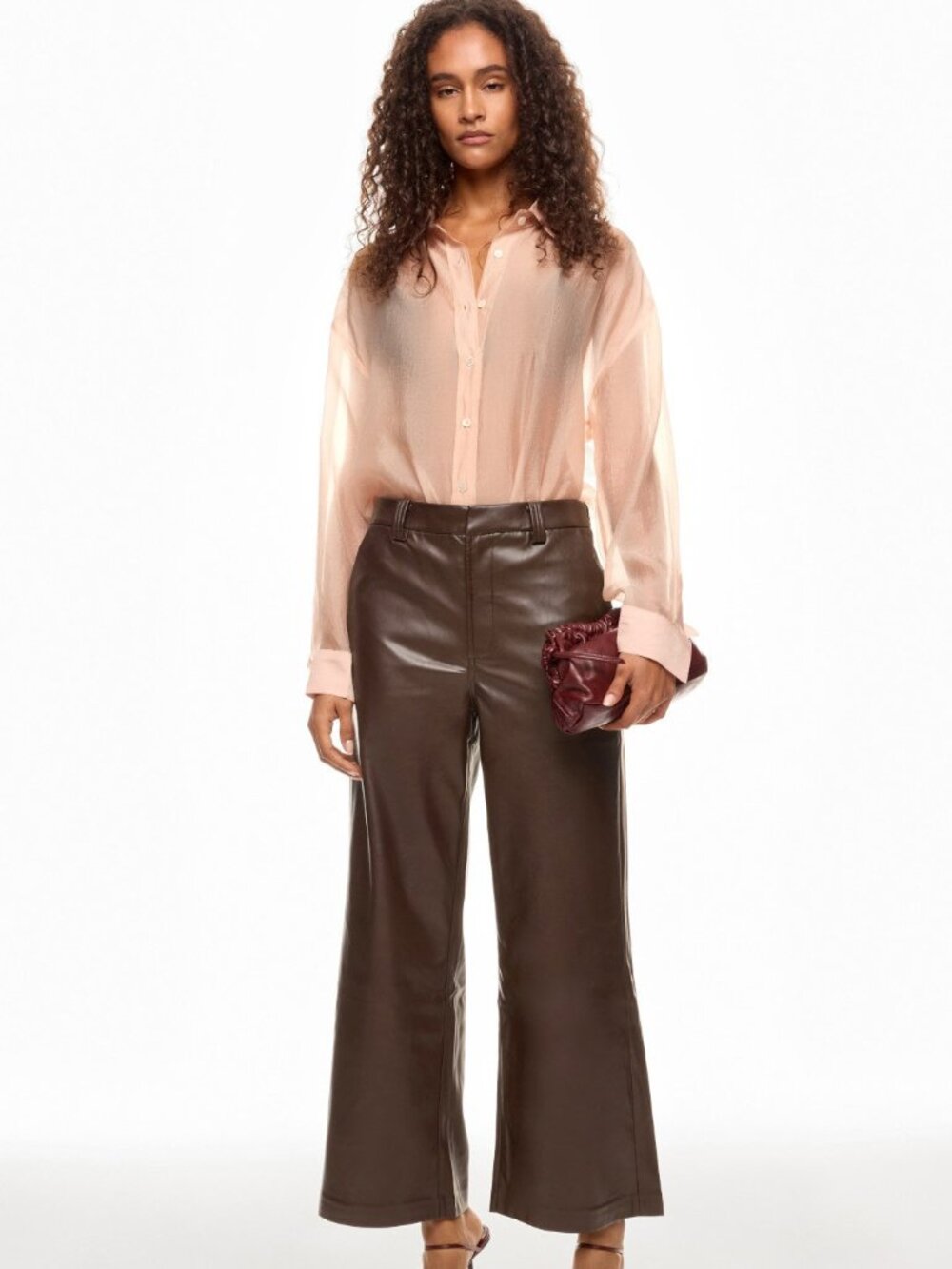 Joe's Jeans Mia Vegan Leather Crop Trouser Size 29